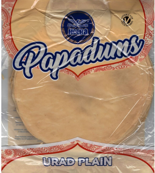 HEERA Urid Plain Papad 200g